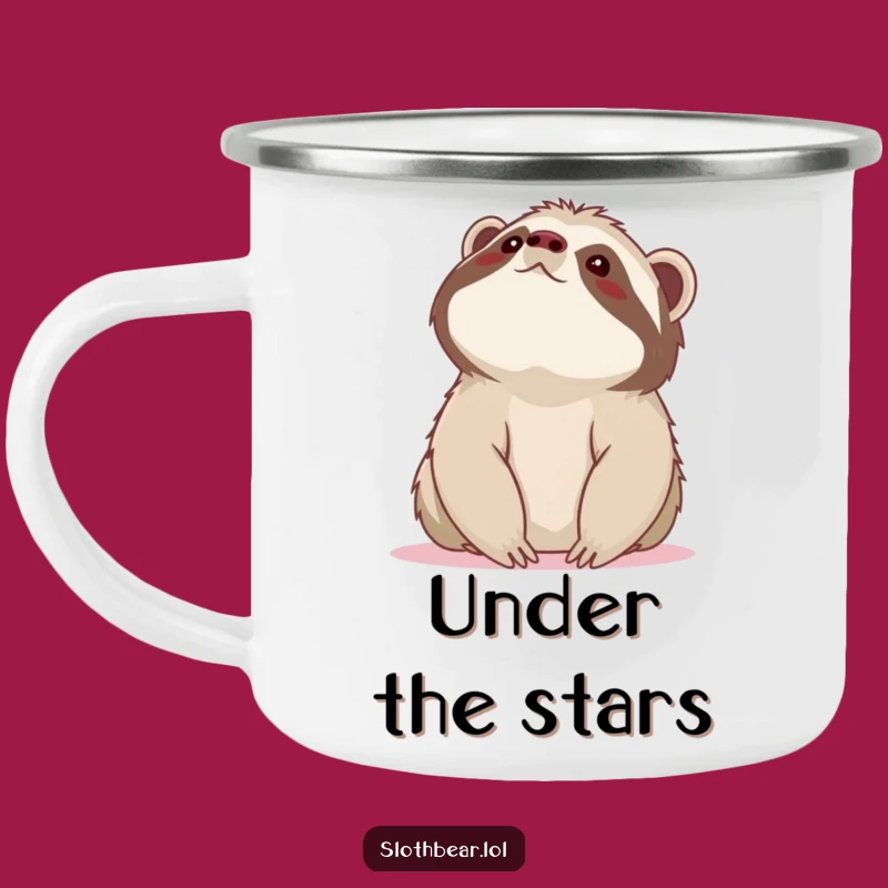 Dreamy Funny Sloth Bear Sky Camping Mug: Outdoor Wonder, Perfect Funny Gift!