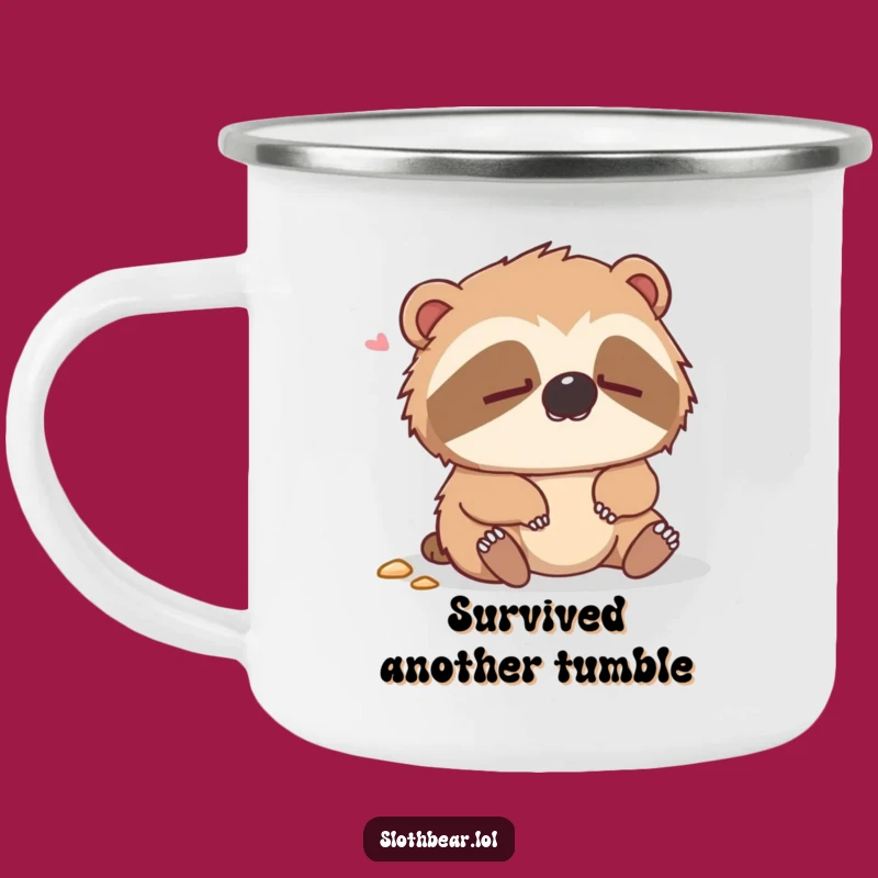 Funny Dazed Sloth Bear Camping Mug for Outdoor Chuckles