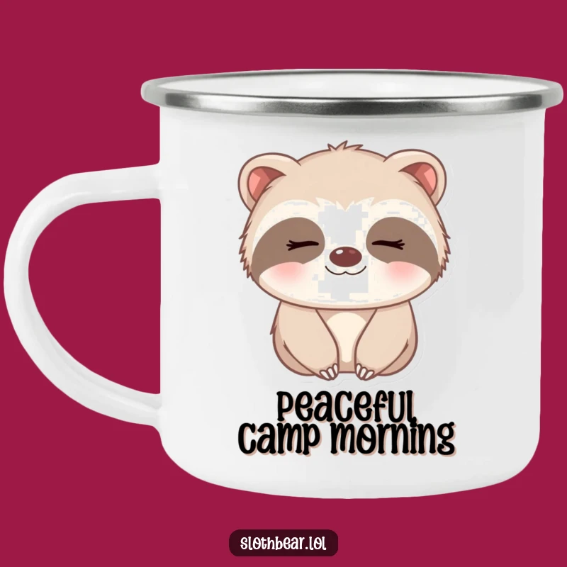 Funny Sleepy Sloth Bear Camping Mug: Sip Your Morning with Sweet Calm