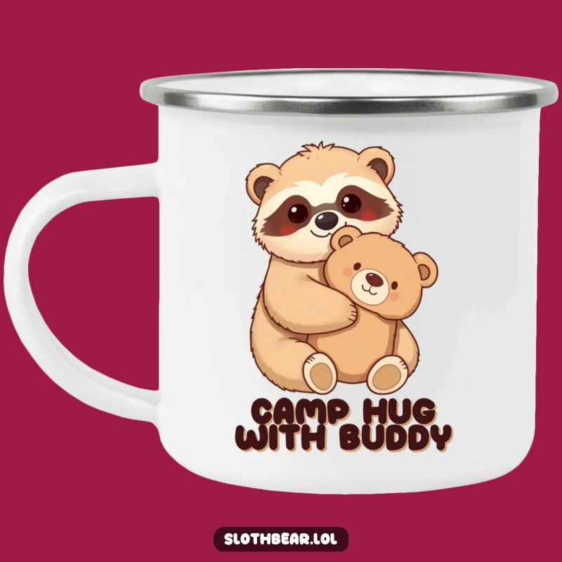 Funny Sloth Bear Camping Mug: Cozy Hug for Outdoor Adventures!