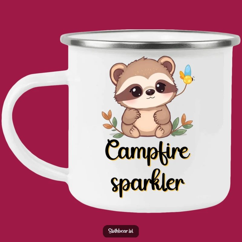 Funny Sloth Bear Camping Mug: Curious Night Sips, Perfect Funny Gift