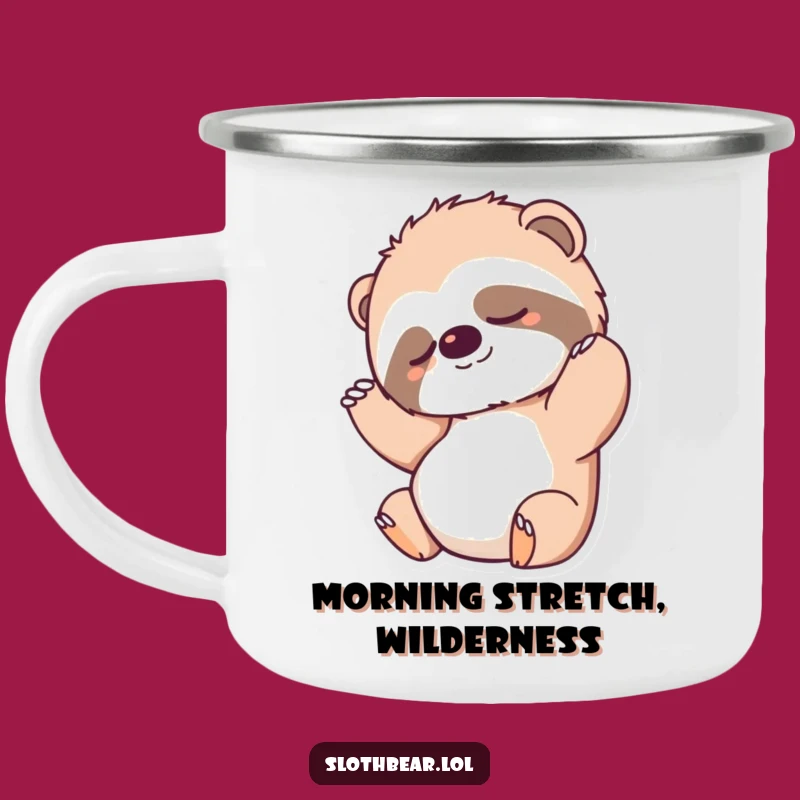 Funny Stretching Sloth Bear Camping Mug: Sip Your Morning Slowly and Comically