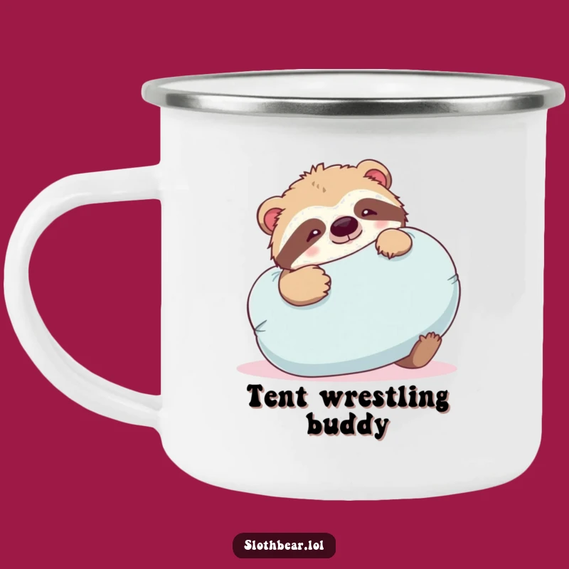 Funny Sloth Bear Camping Mug: Playful Sips Outdoors, Perfect Funny Gift