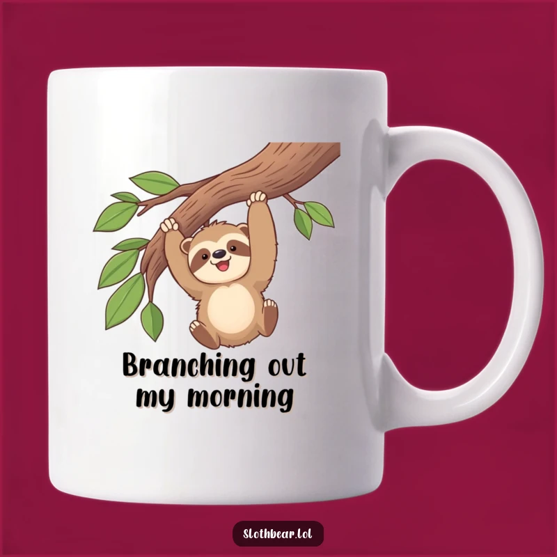 Funny Kawaii Sloth Bear Swinging Mug - Perfect Hilarious Gift for Bear Lovers