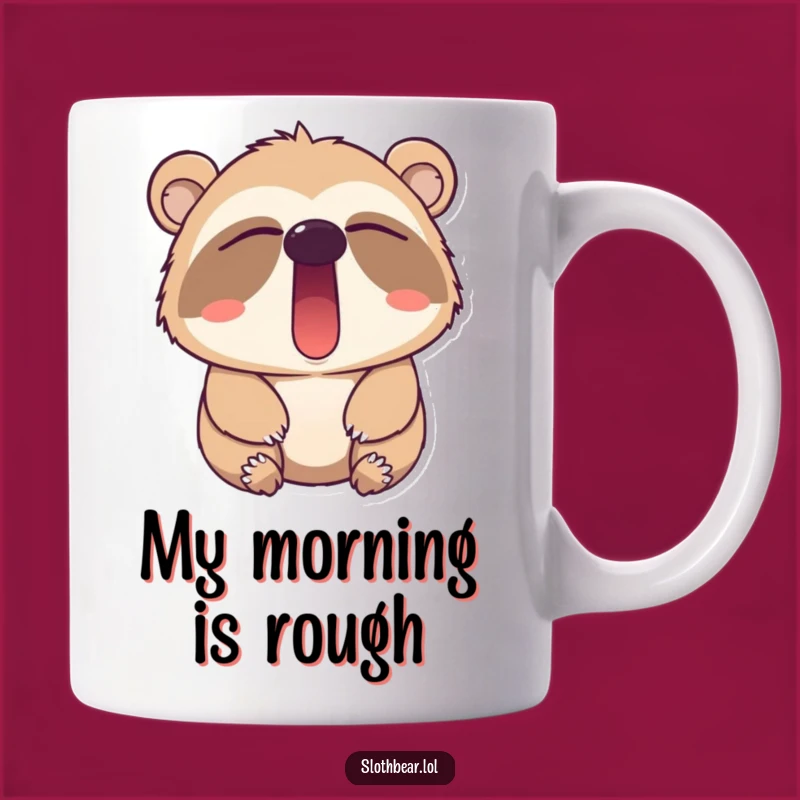 Funny Sleepy Sloth Bear Yawn Mug - Perfect Relaxing Gift for Bear Lovers