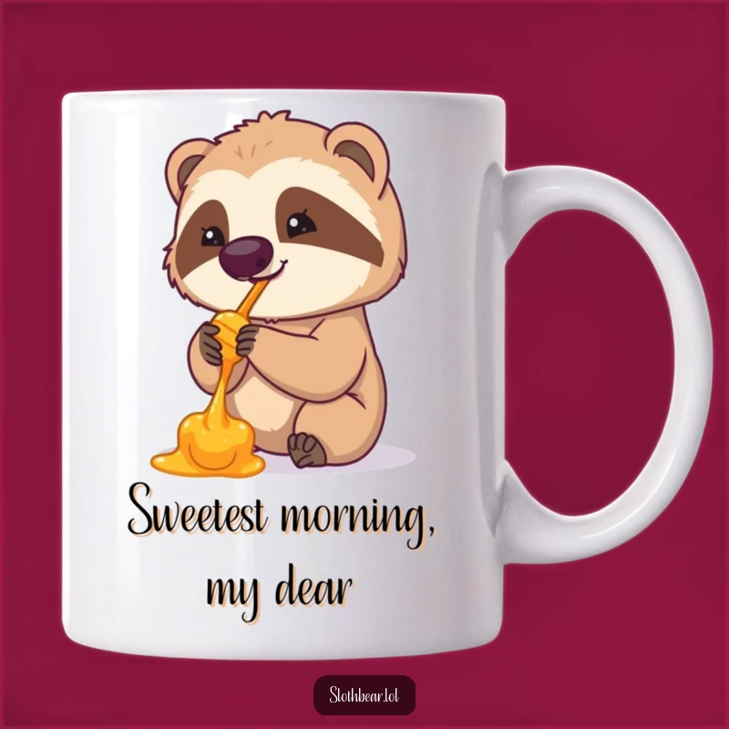 Funny Sloth Bear Honey Paw Mug - Adorable Animal Lover Gift