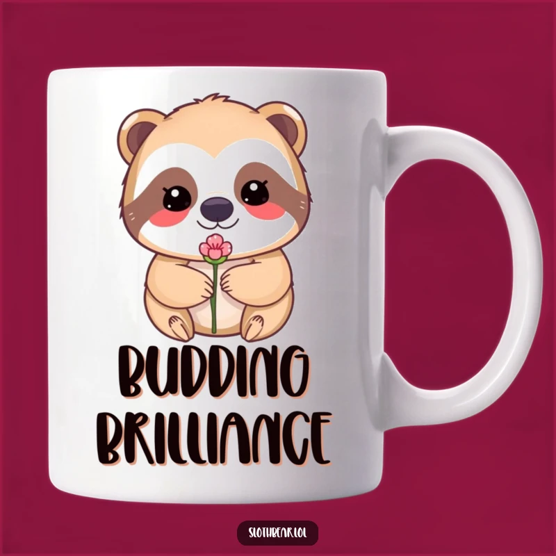 Funny Sloth Bear Mug: Cute Flower Balance, Perfect Calm Funny Gift!