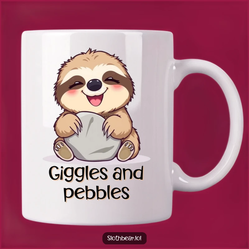 Funny Sloth Bear Giggle Mug: A Playful Bear Finding Joy in Simple Pleasures Gift
