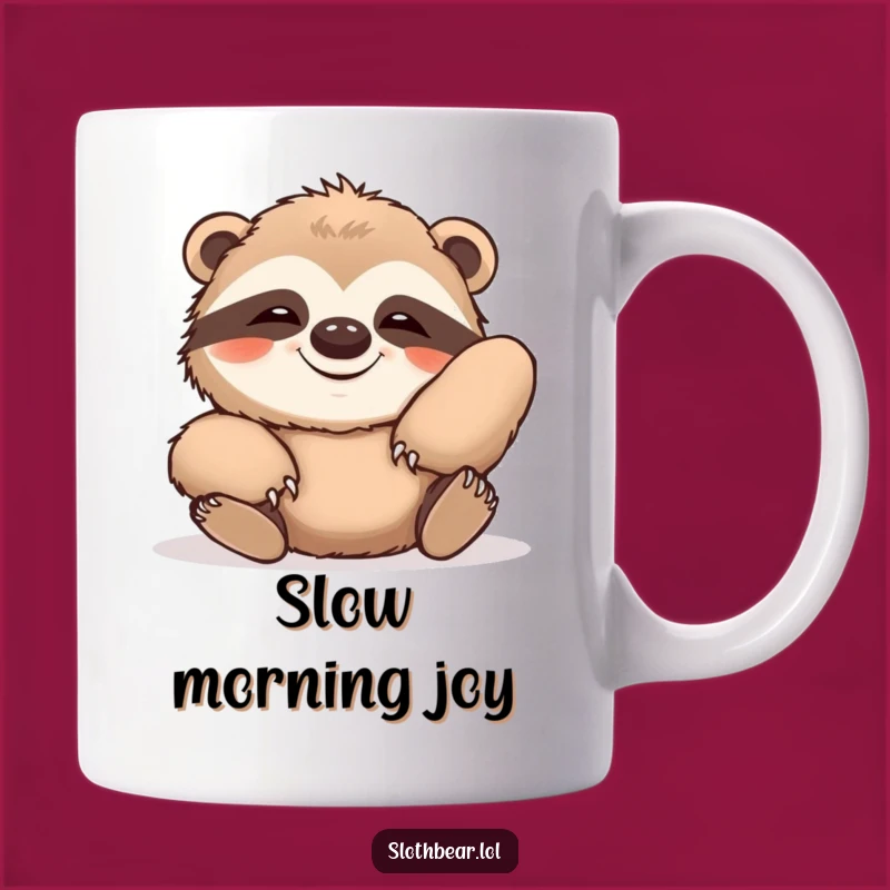 Funny Lazy Sloth Bear Grin Mug - Relaxed Animal Gift Idea