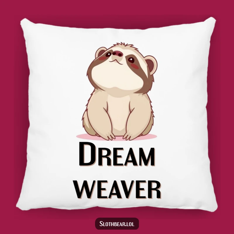 Cozy Funny Sloth Bear Sky Pillow: Dreamy Comfort & Humor, Best Funny Gift!
