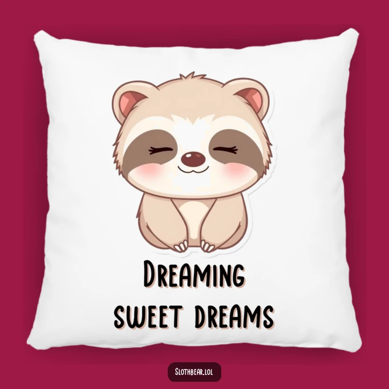 Funny Sleepy Sloth Bear Pillow: Cuddle Up with Gentle Sweetness