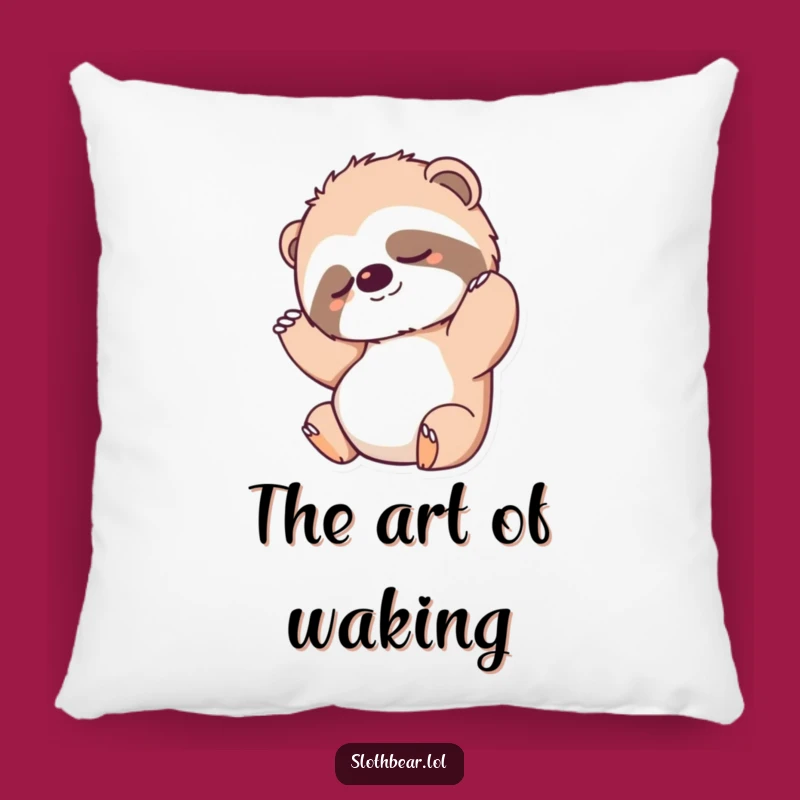 Funny Stretching Sloth Bear Pillow: Cozy Up with Post-Nap Comfort