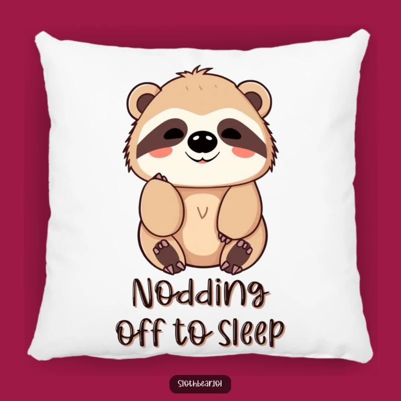 Funny Sloth Bear Pillow: Cozy Nod, Ultimate Comfort Funny Gift!