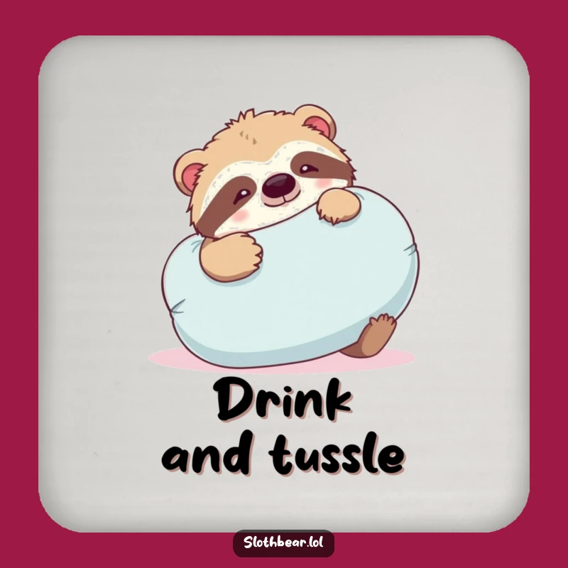 Funny Sloth Bear Drink Coaster: Add Playful Flair, Perfect Funny Gift