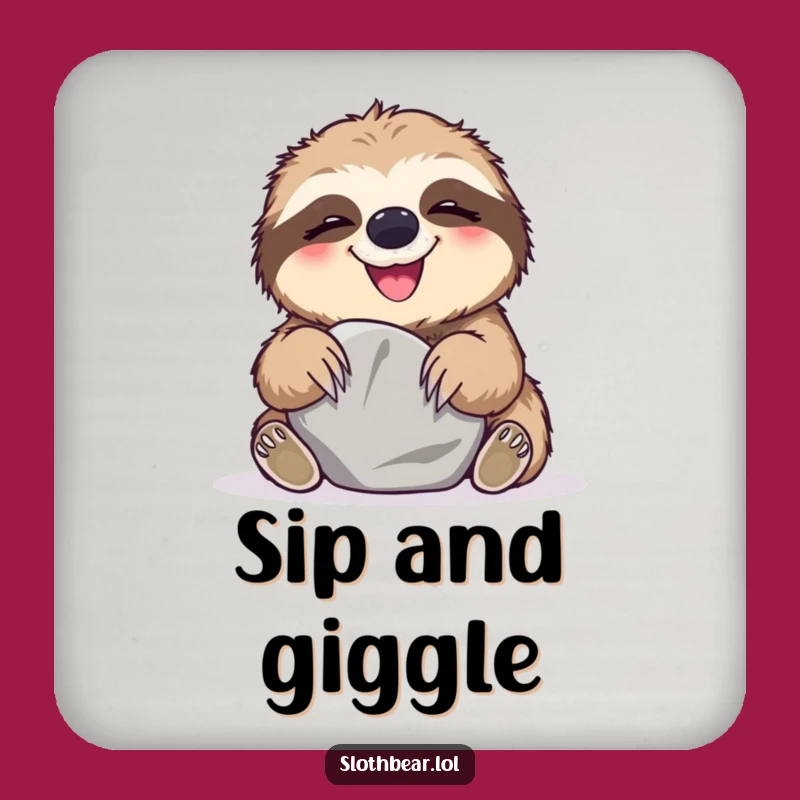 Funny Sloth Bear Coaster: Protect Surfaces with Playful Giggles