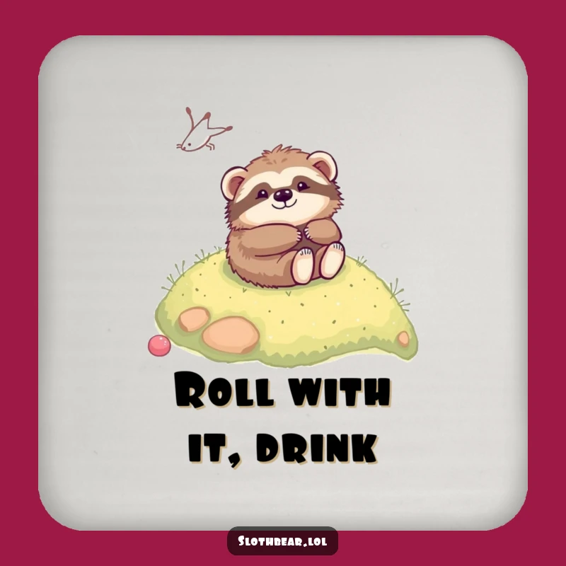 Funny Kawaii Sloth Bear Rolling Coaster - Protect Surfaces with Hilarious Charm