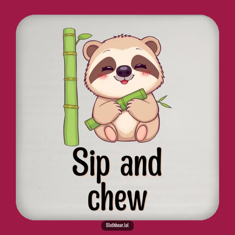 Funny Sloth Bear Drink Coaster: Protect Surfaces with Calm Style, Perfect Funny Gift