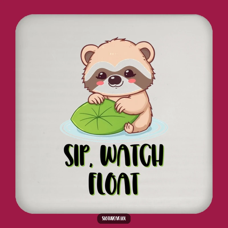 Funny Sloth Bear Coasters: Gentle Protection, Perfect Table Funny Gift!
