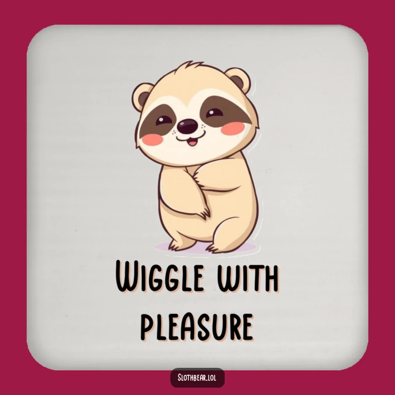 Funny Wiggling Sloth Bear Coaster Set for Playful Decor