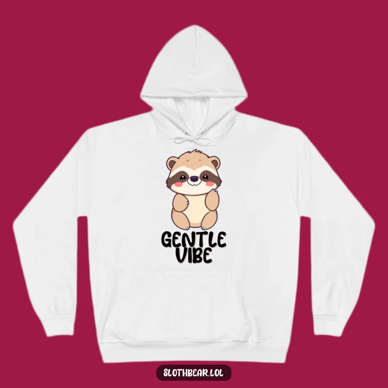 Funny Kawaii Sloth Bear Hoodie: Cozy Paw Tap Comfort Gift