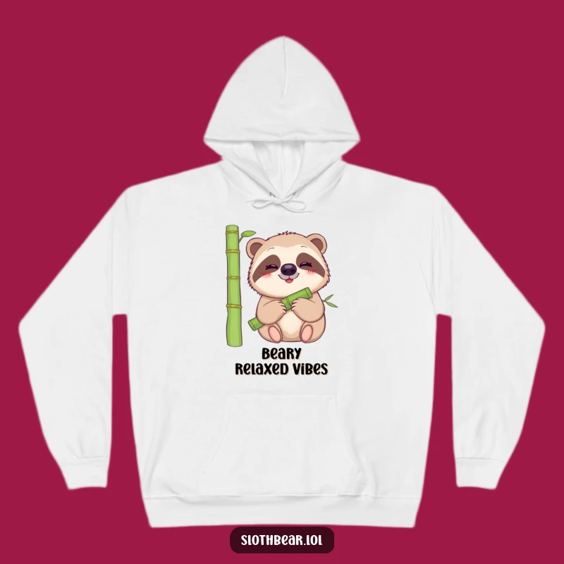 Funny Sloth Bear Hoodie: Cozy Bamboo Lover, Ultimate Funny Gift for Relaxation