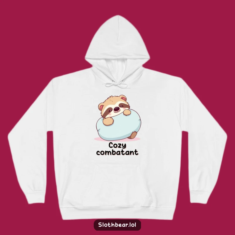 Funny Sloth Bear Hoodie: Cozy Pillow Wrestler, Ultimate Funny Gift for Fun Lovers