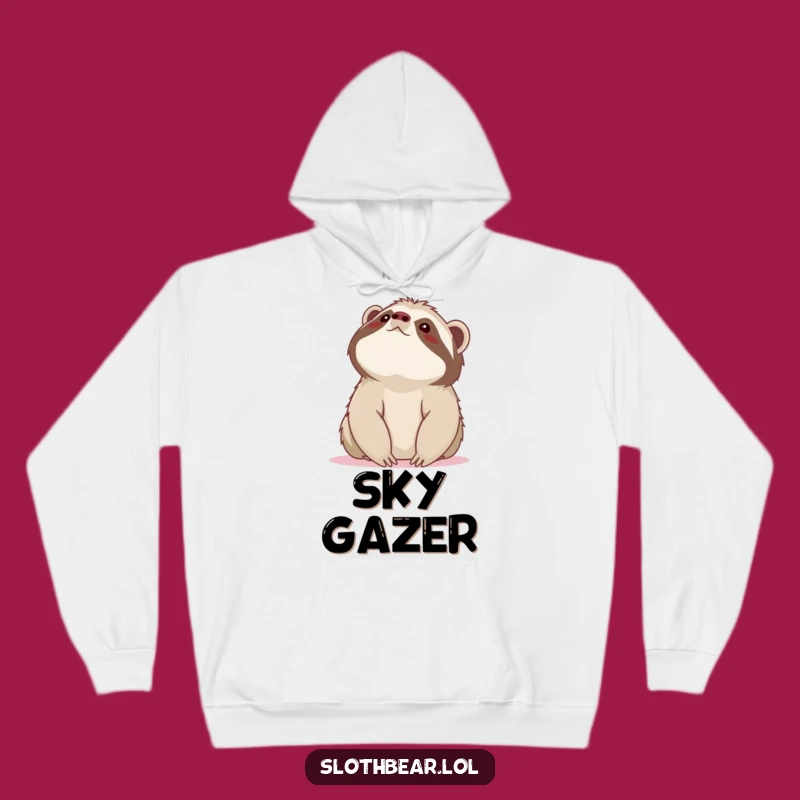 Cozy Funny Sloth Bear Sky Hoodie: Warm & Dreamy Apparel, Best Funny Gift!