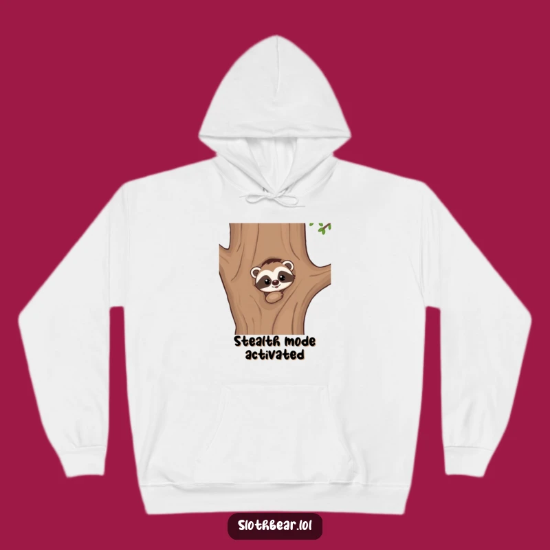 Funny Kawaii Sloth Bear Peek Hoodie: Cozy Mystery With Adorable Charm