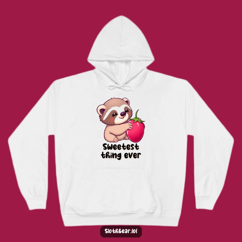 Funny Kawaii Sloth Bear Berry Hoodie: Cozy Comfort With Sweet Charm