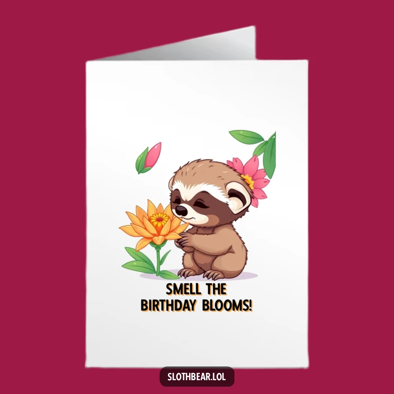 Free Printable Birthday Card: Curious Cub's Bloom - Hilarious Downloadable Gift