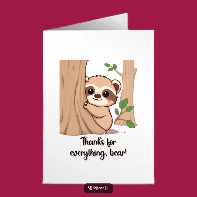 Thankful Bear Card: Free Printable - Fuzzy Ears Say Thanks!