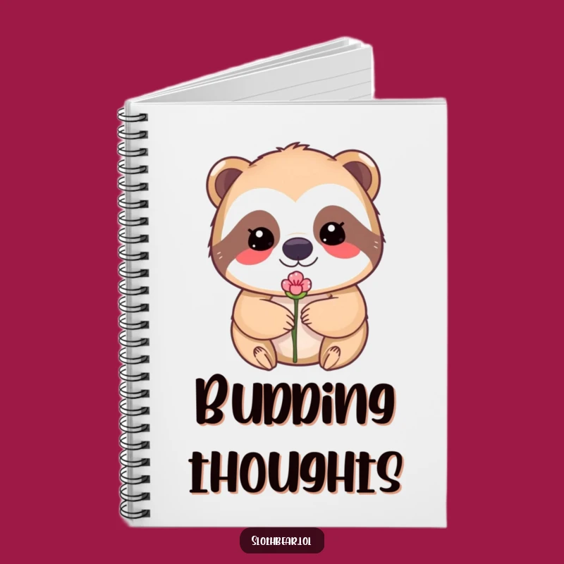 Funny Sloth Bear Notebook: Calm Thoughts, Perfect Journal Funny Gift!