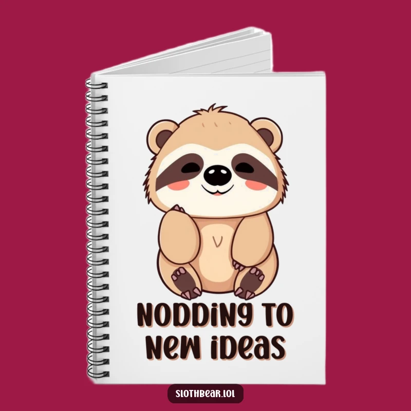 Funny Sloth Bear Notebook: Jot Down Ideas With a Friendly Nod!