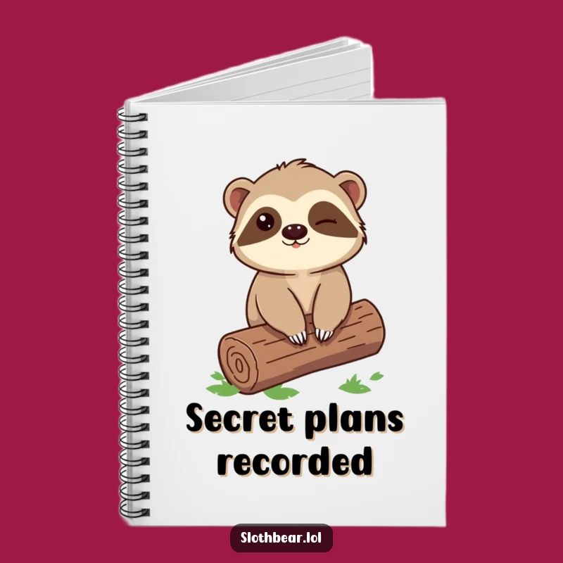 Funny Sloth Bear Notebook: Winking Journal, Gift for Playful Writers