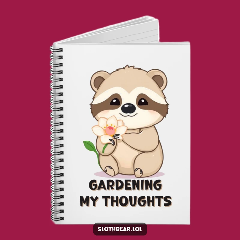 Creative Funny Sloth Bear Flower Notebook: Jot Down Ideas with Gentleness, Perfect Funny Gift!