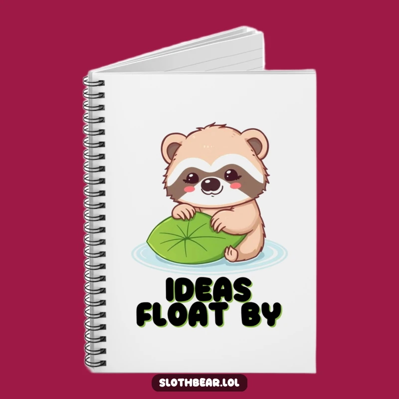 Funny Sloth Bear Notebook: Gentle Thoughts, Perfect Journal Funny Gift!