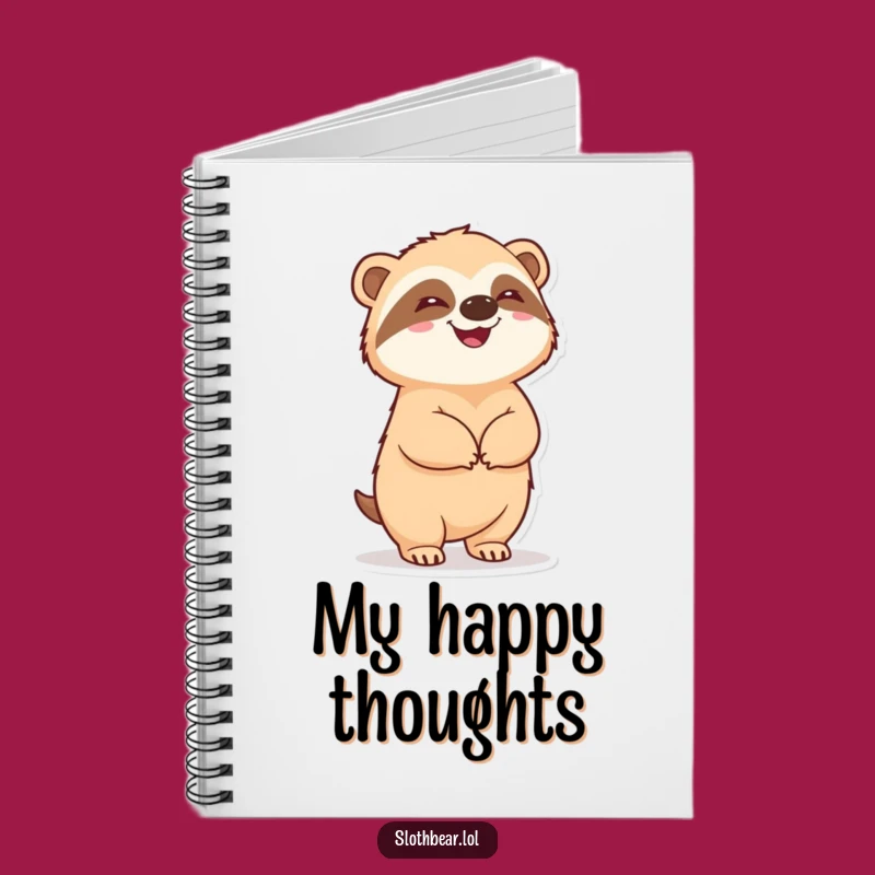 Funny Sloth Bear Notebook: Delighted Bear's Thoughts, a Perfect Funny Gift