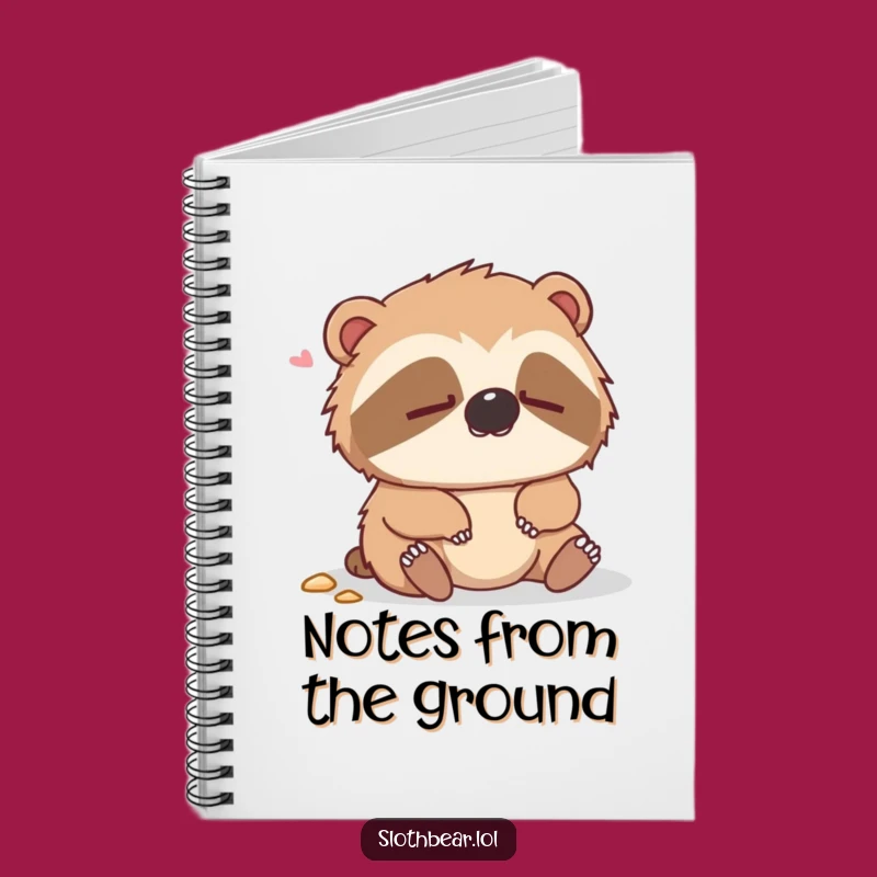 Funny Dazed Sloth Bear Notebook for Jots and Giggles