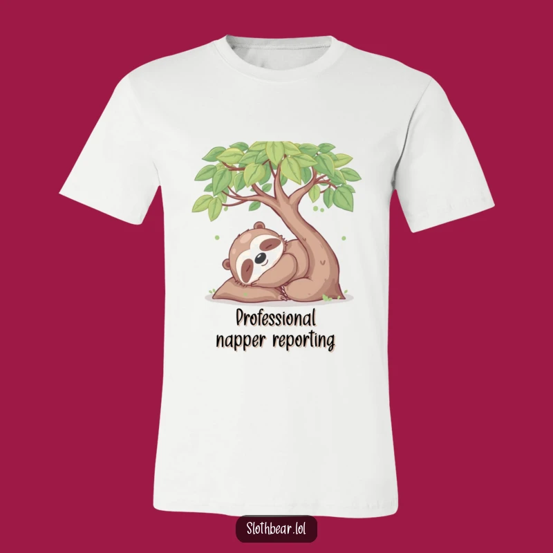 Funny Sloth Bear Nap T-Shirt: Chill Wildlife Vibes, Perfect Relaxing Gift