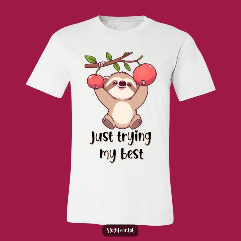 Funny Baby Sloth Bear Fruit Fiend T-Shirt: Wearable Humor for Hungry Bears and Humans
