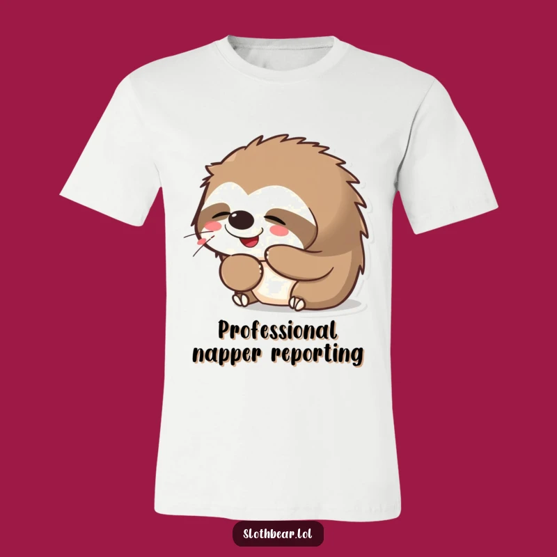 Funny Kawaii Sloth Bear Yawning T-Shirt: Cute Sleepy Bear Tee, Ideal Funny Gift