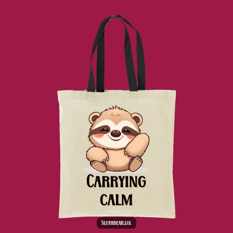 Funny Lazy Sloth Bear Grin Tote Bag - Chic & Relaxed Accessory