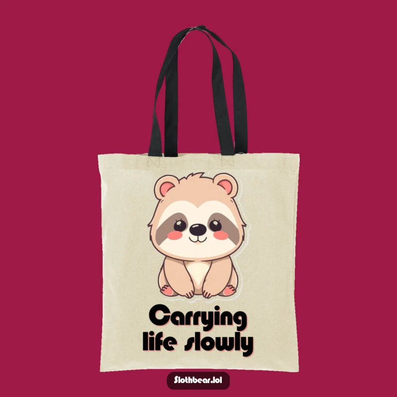 Funny Kawaii Sloth Bear Tote Bag: Carry Your Smile in Style Gift