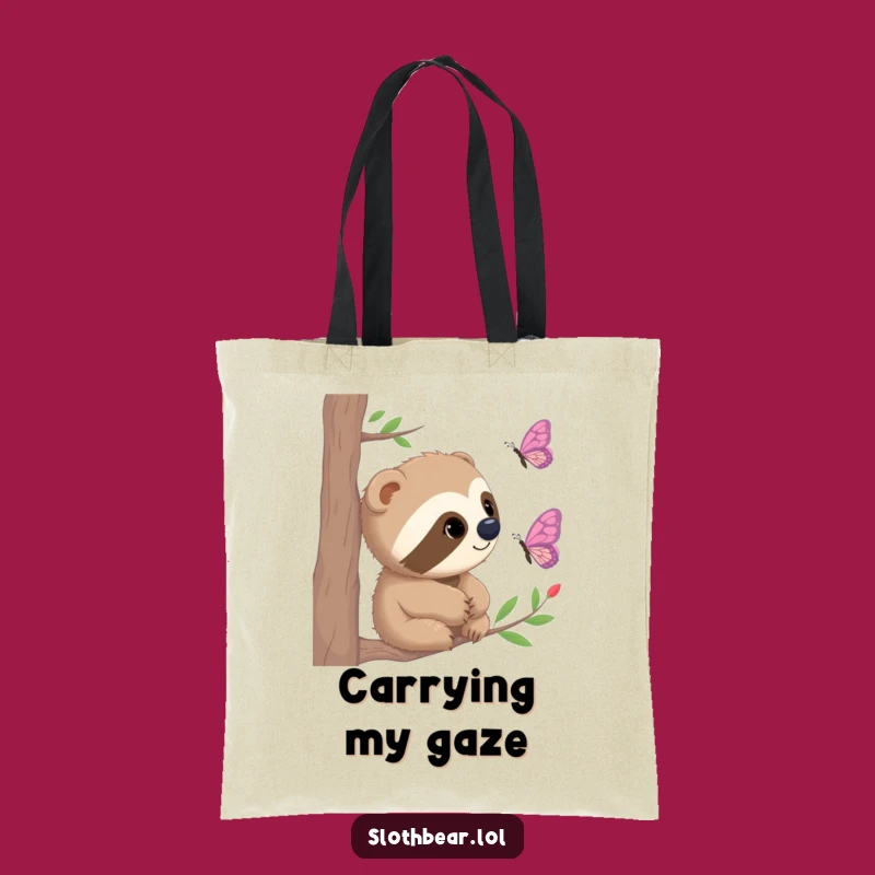 Funny Sloth Bear Tote Bag: Carry Nature's Curiosity with Whimsical Style