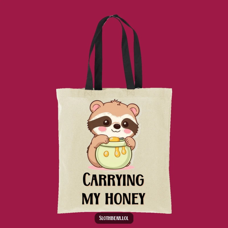 Funny Kawaii Sloth Bear Tote Bag: Carry Cuteness with This Adorable Funny Gift