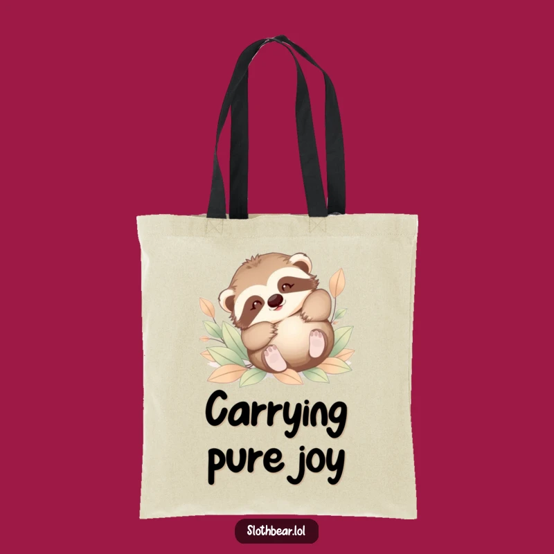Funny Baby Sloth Bear Leaves Tote Bag - Stylish & Playful Accessory