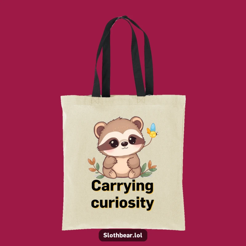 Funny Sloth Bear Tote Bag: Carry Your Curiosity, Perfect Funny Gift