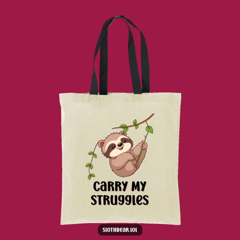 Funny Sloth Bear Vine Swat Tote Bag: Carry Your Playfulness Everywhere