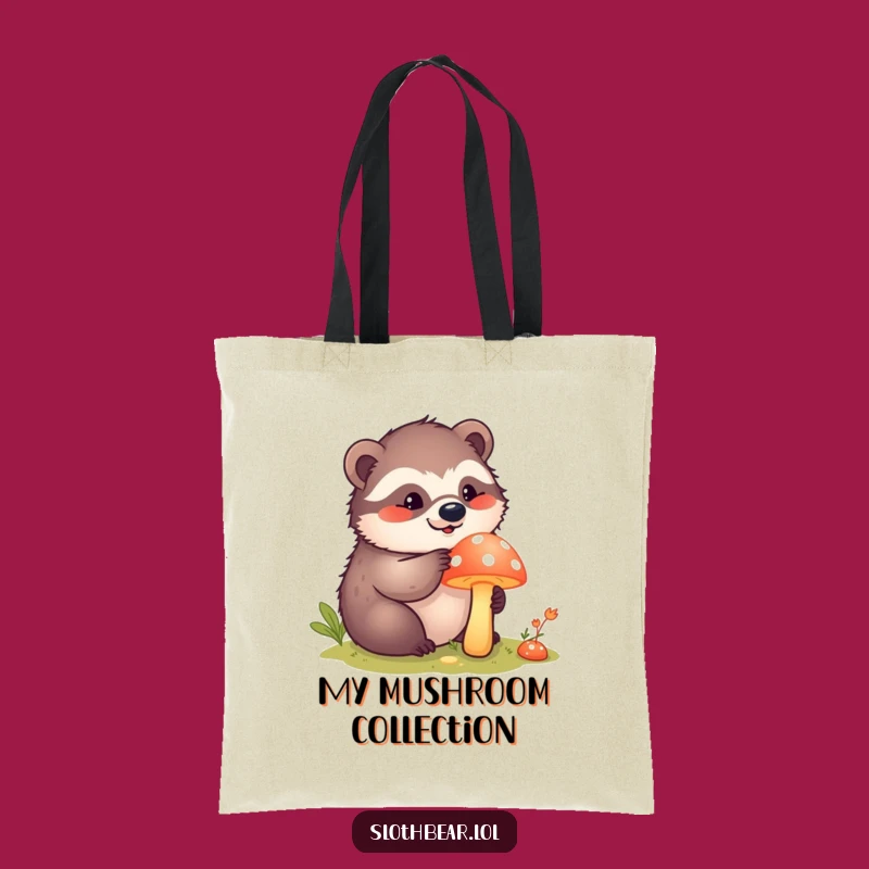 Funny Kawaii Sloth Bear Mushroom Tote Bag - Practical & Intriguing Gift