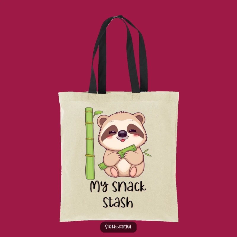 Funny Sloth Bear Tote Bag: Carry Calmness, Perfect Funny Gift for Nature Enthusiasts